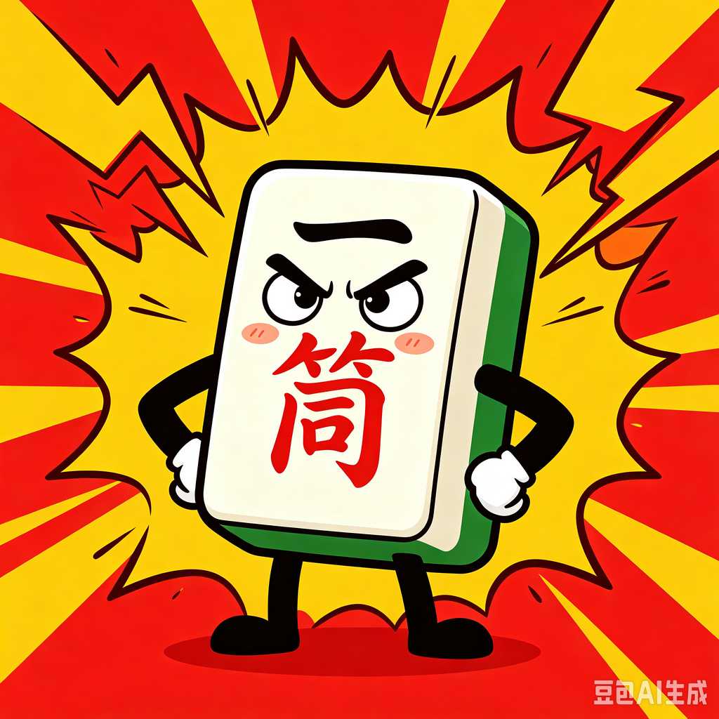 flat print mahjong set