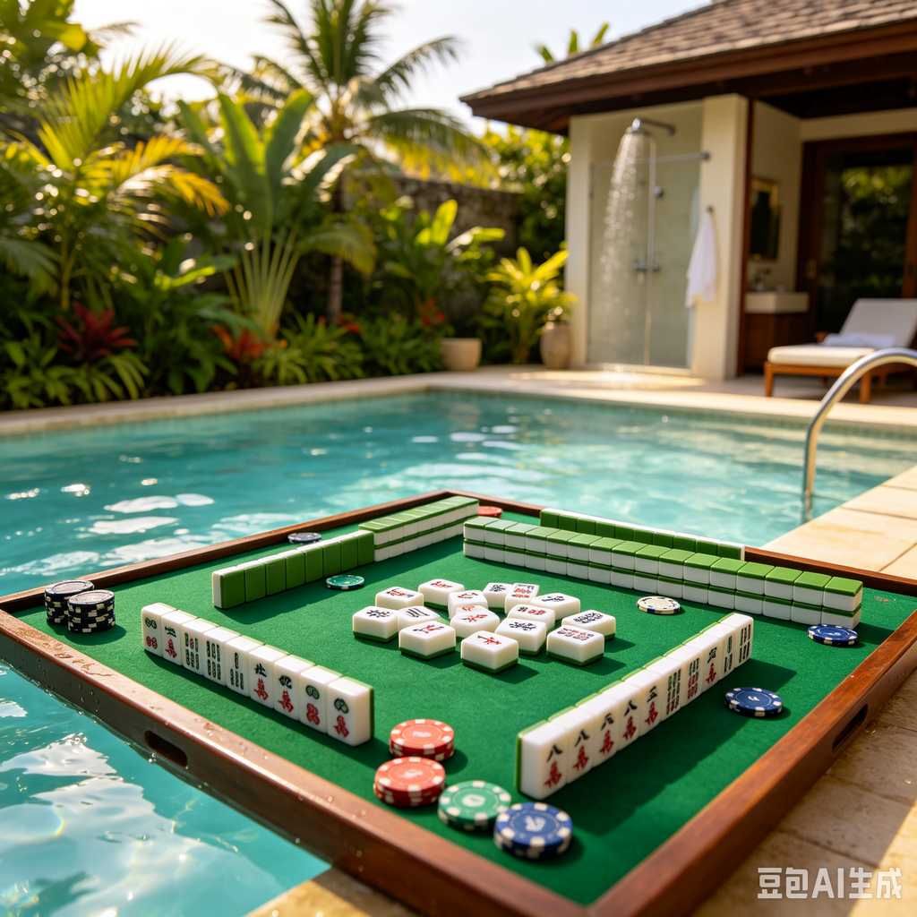 blue mahjong tiles